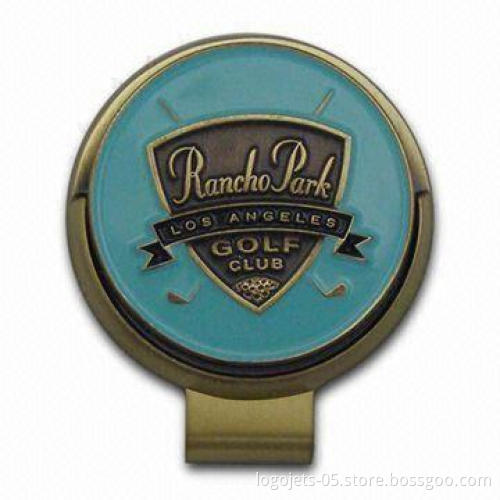 Golf Hat Clip, Customized Designs Accepted, Comes in Various Finishes